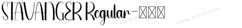 STAVANGER Regular字体转换